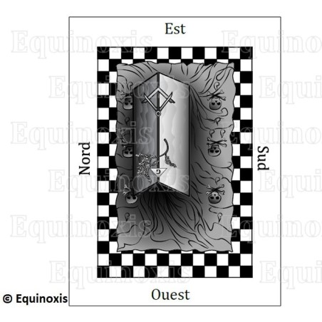 Tapis de Loge maçonnique – REAA – Maître – GODF – 100 cm x 50 cm